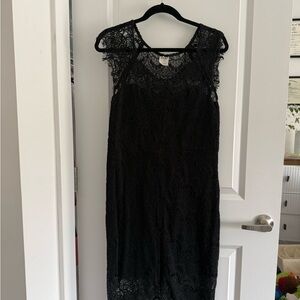 Free People Black Lace Dress